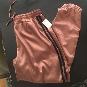 Silk jogger pants