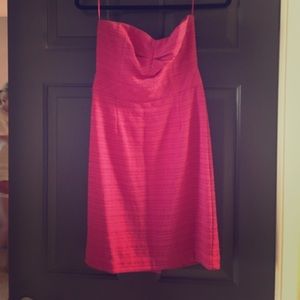 Pink strapless dress