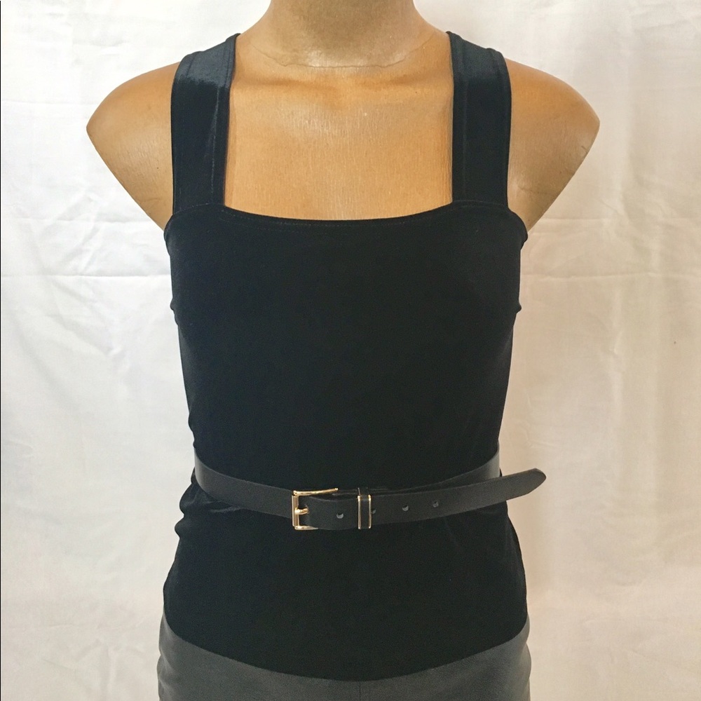 🔥New🔥 Velvet Style Tank Top, Large, Black