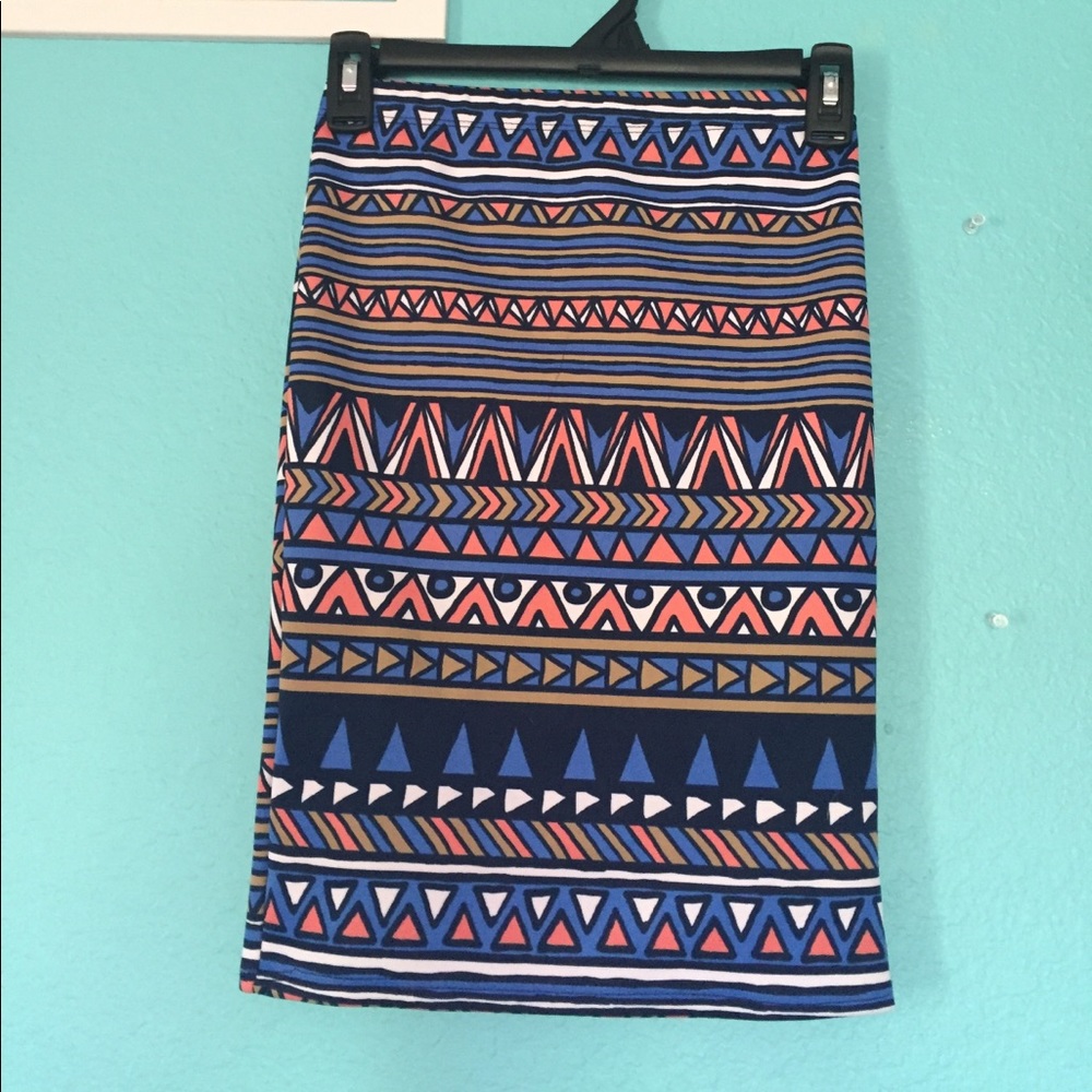Bright colored, Aztec print pencil skirt!