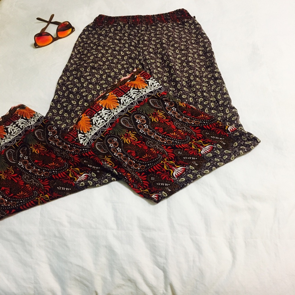 Boho wide leg pant