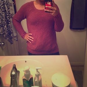 Burgundy American Eagle soft sweater