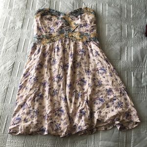 Flower strapless dress