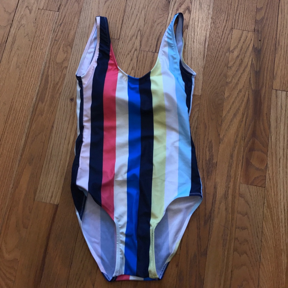 The popsicle stripe one piece bathing suit