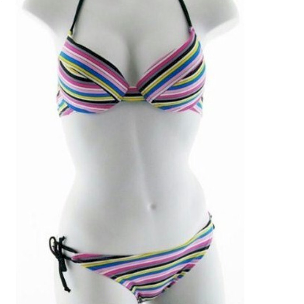 Swimsuit string bikini stripe swimsuit small NWT - Picture 3 of 8