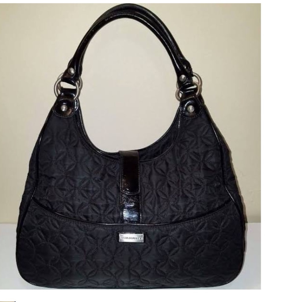 Vera Bradley Quilted and Patent Leather Satchel