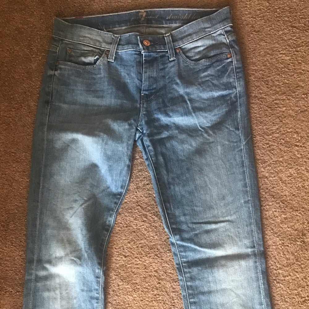 7 for all man kind light blue jeans