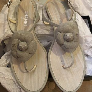 Chanel flower sandals