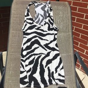 Racer back zebra tank top