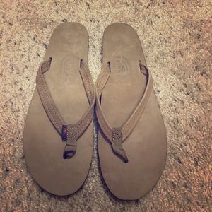 Brand-new women's rainbow flip-flops