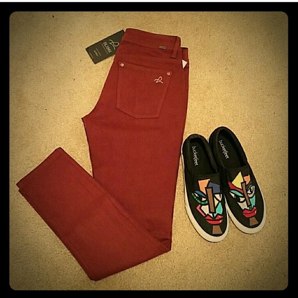 DL1961 Red jeans