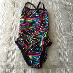 Colorful one piece bathing suit