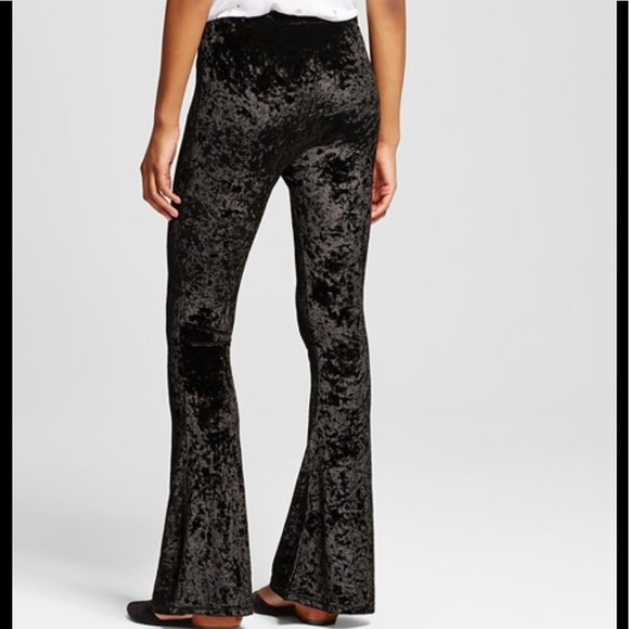 crushed velvet flares