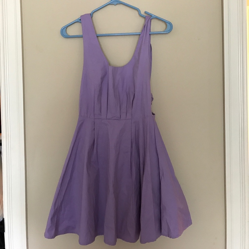 Purple pleated dress
