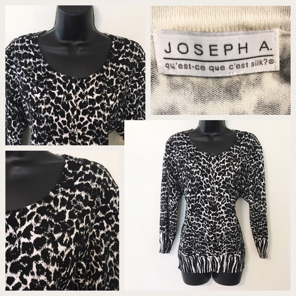 Beautiful Black N' White Cardigan~JOSEPH A