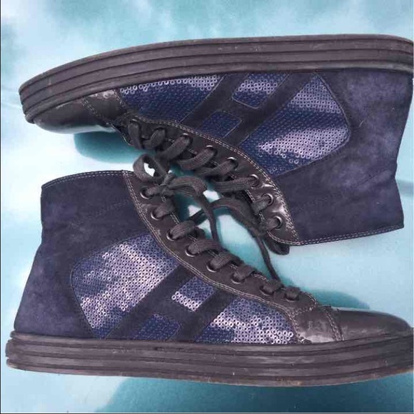 Hogan Shoes - Sequin Suede Hogan Sneakers