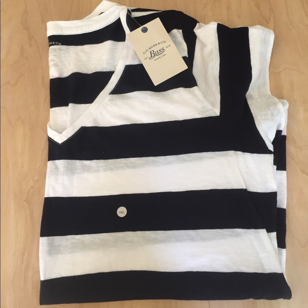 Bass Cotton V-Neck T-Shirt
