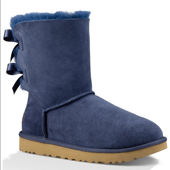 UGG Shoes | New Ugg Bailey Bow Navy Blue Boots | Poshmark