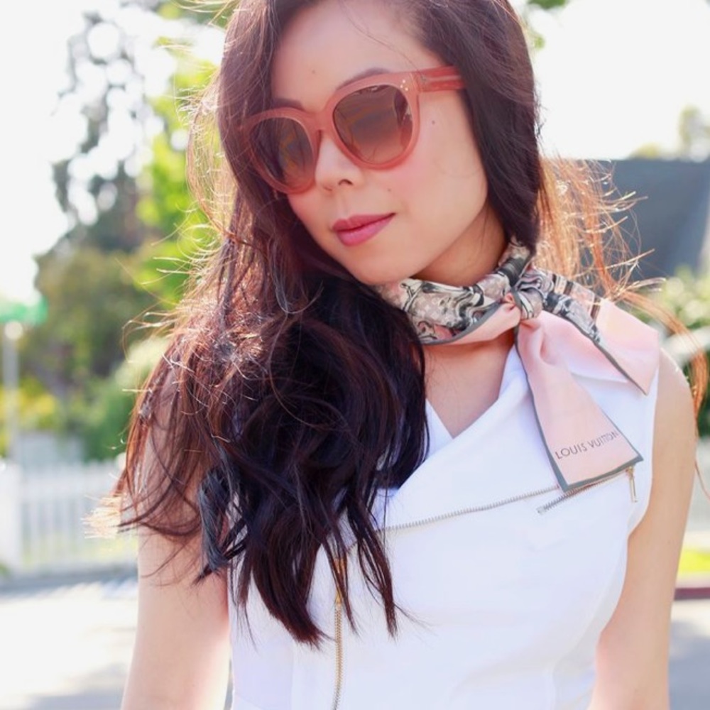 SOLD Celine Audrey Milky Pink Acetate Sunglasses - Picture 2 of 8