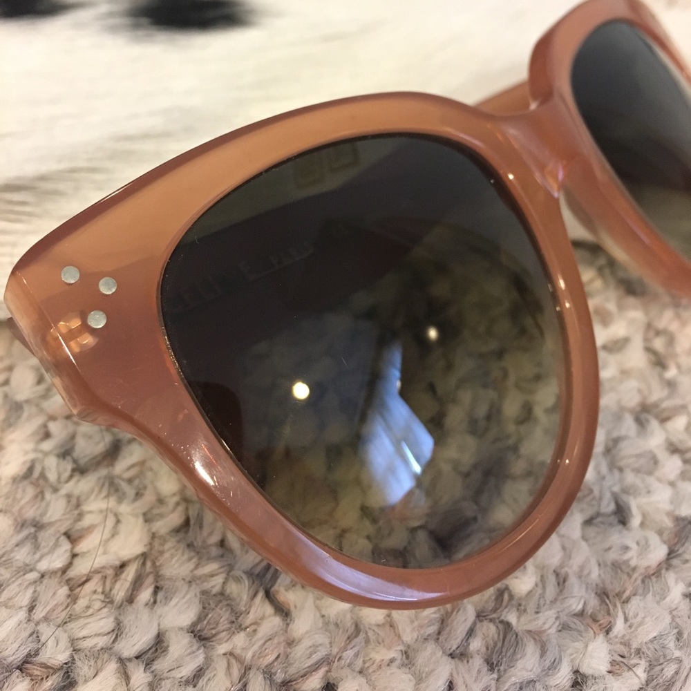 SOLD Celine Audrey Milky Pink Acetate Sunglasses - Picture 3 of 8