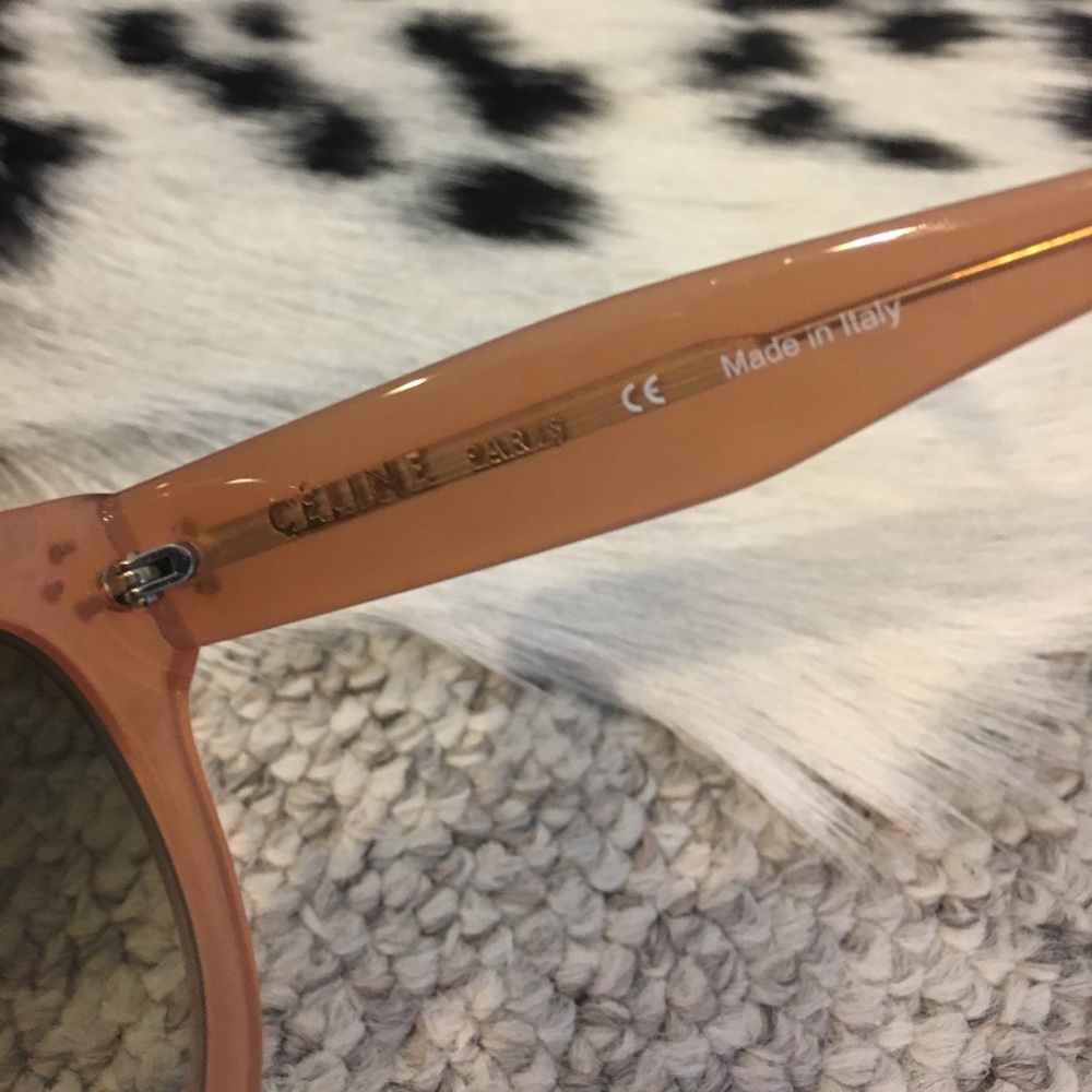 SOLD Celine Audrey Milky Pink Acetate Sunglasses - Picture 6 of 8