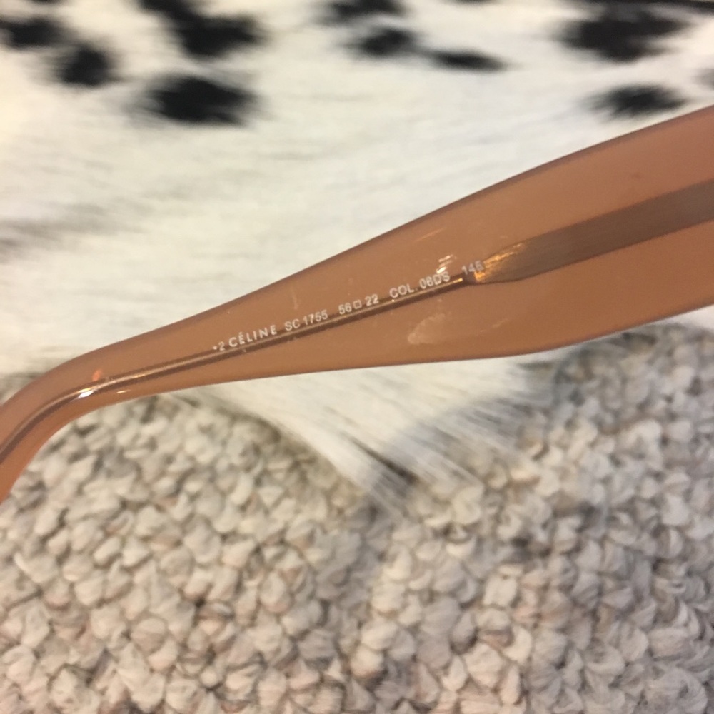 SOLD Celine Audrey Milky Pink Acetate Sunglasses - Picture 7 of 8