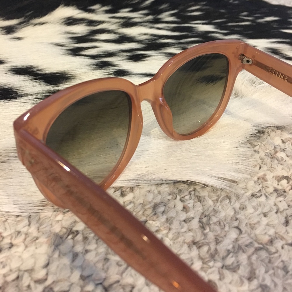 SOLD Celine Audrey Milky Pink Acetate Sunglasses - Picture 8 of 8