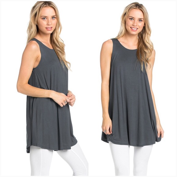 Charcoal Gray Swing Tank  SMALL - Picture 4 of 6