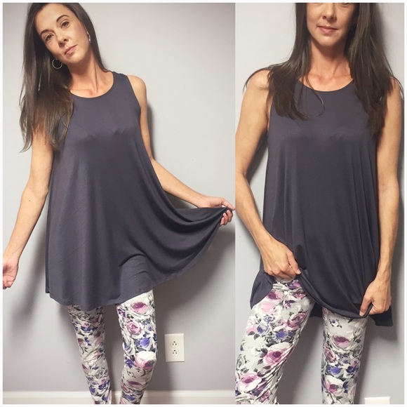 Charcoal Gray Swing Tank  SMALL - Picture 5 of 6