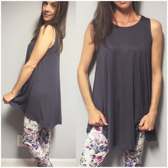 Charcoal Gray Swing Tank  SMALL - Picture 6 of 6