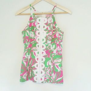 Lilly Pulitzer Annabelle Top in Hotty Pink