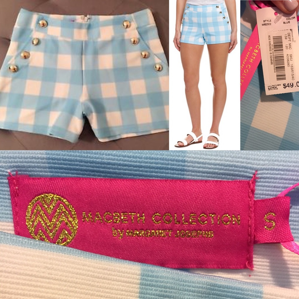 Blue Gingham Printed Shorts ☀️