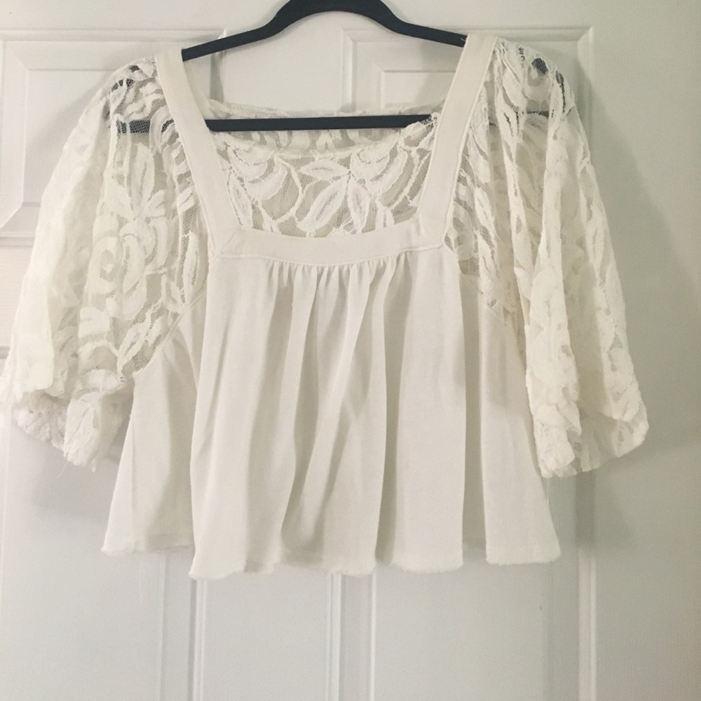 Free People white lace top
