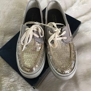 Sperry Silver Sequin Sneaker