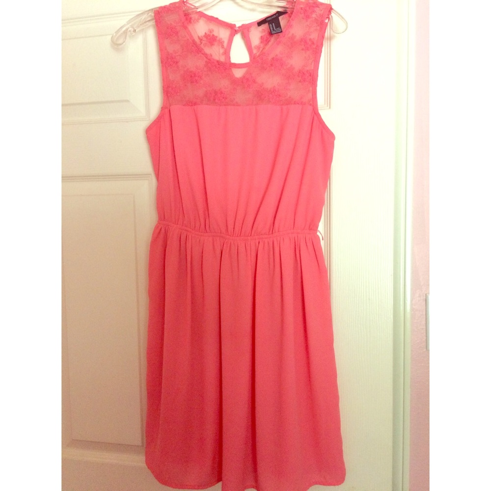 Coral sun dress