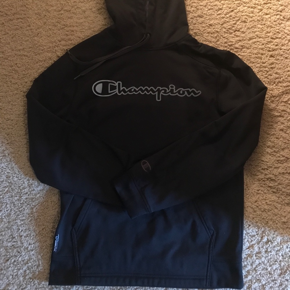 Champion Spell-Out Hoodie Size S