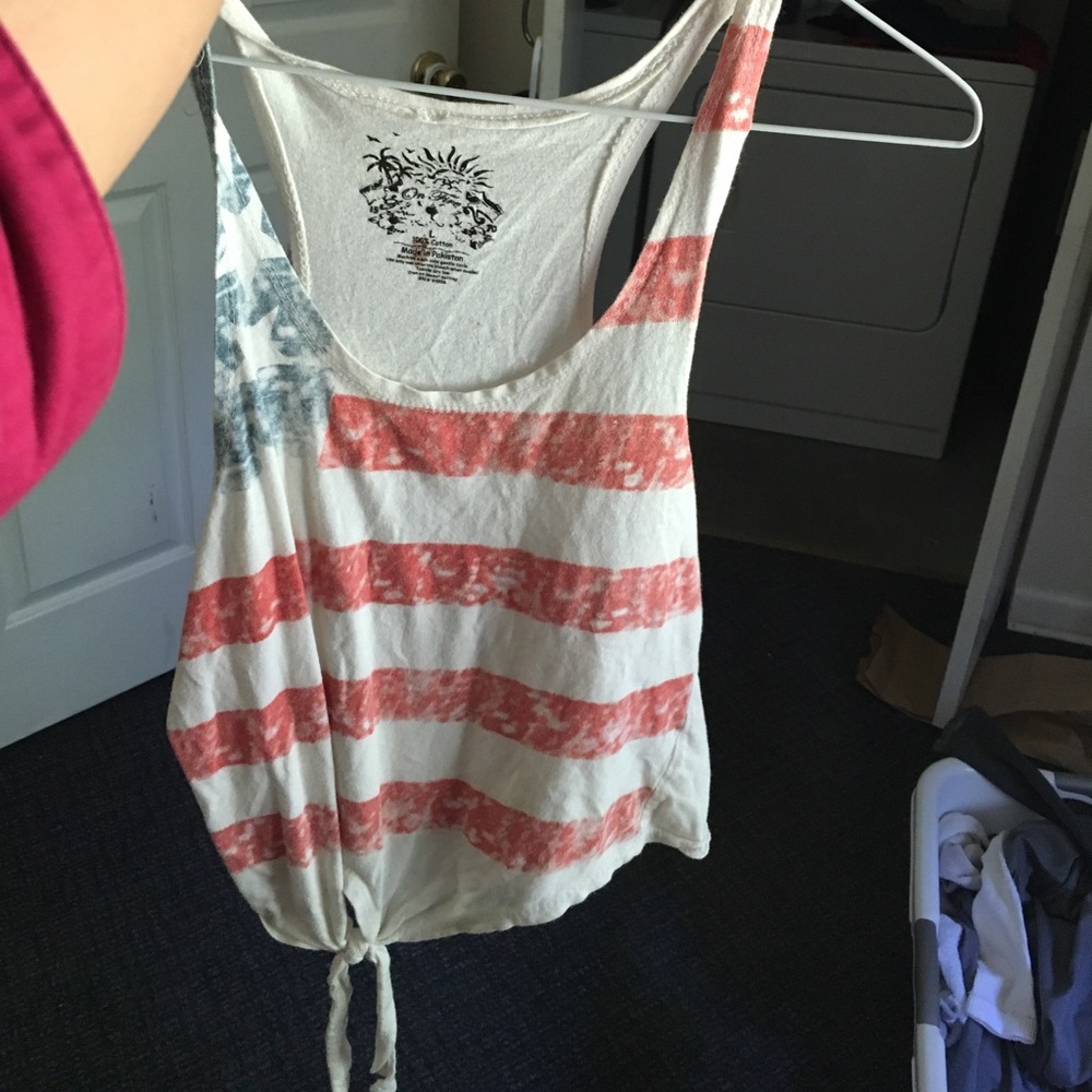 American flag tank top