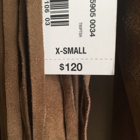 NWT A.n.a Faux Suede Fringe Jacket - Picture 2 of 4