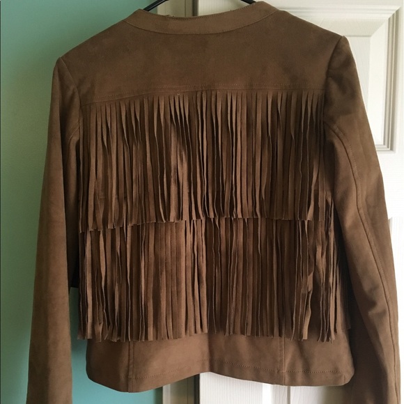 NWT A.n.a Faux Suede Fringe Jacket - Picture 3 of 4