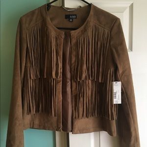 NWT A.n.a Faux Suede Fringe Jacket