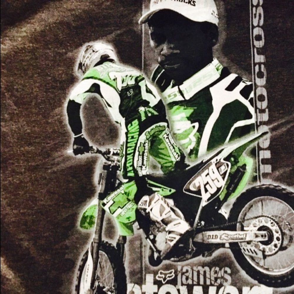 FOX Racing shirt Signed by James Stewart, & Hat.