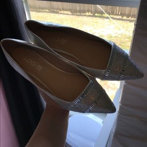 Silver bling Aldo flats