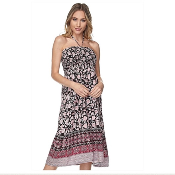 Floral Halter Tank Tube Dress Small - Picture 6 of 6