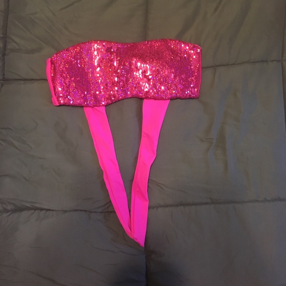 Victoria's Secret Bandeau Sequin Swimsuit