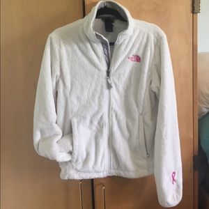 Women's White North Face fleece jacket