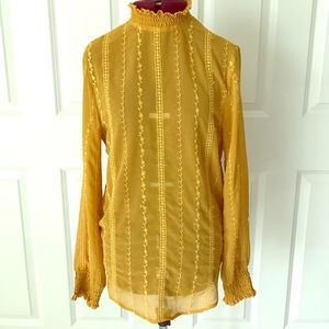 Cool Mustard Turtle neck Blouse