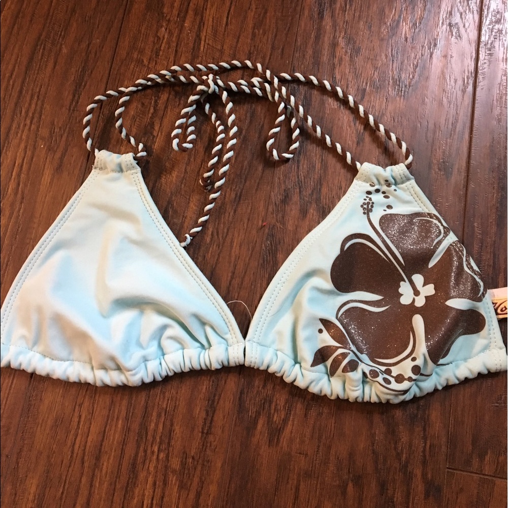 Juniors Sz L Triangle Bikini Top
