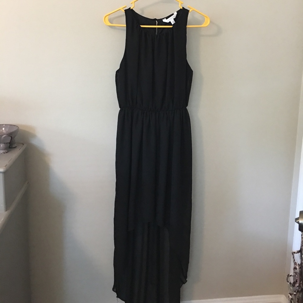 Black high low dress