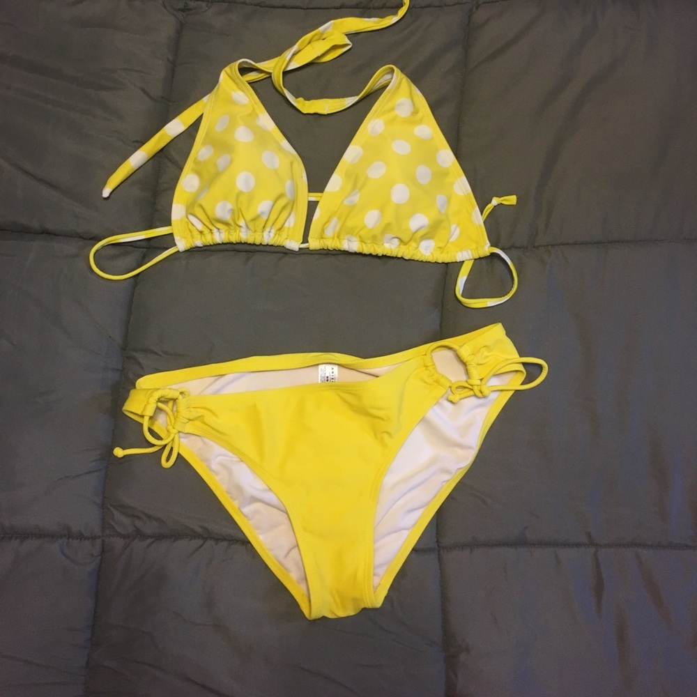 Yellow polka dot bikini