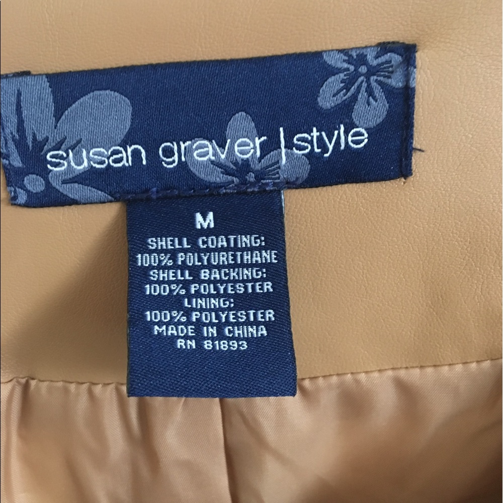 Faux leather floral jacket!! Vintage look - Picture 4 of 4